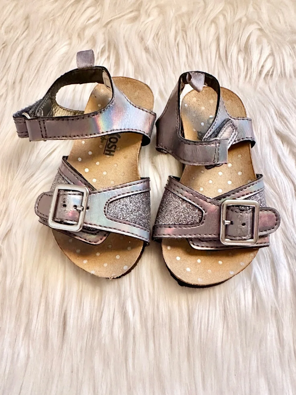 SLATE GLITTER SANDALS